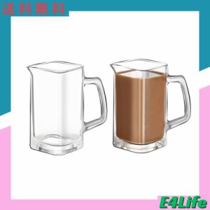 エスプレッソショットグラス 計量カップ 120ml/4oz ショットグラス 目盛り付きハンドル付き コーヒー ミルク 水 お酒グラス ワイングラス