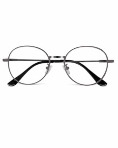 [Uandmeluck] ブルーライトカット メガネ 伊達メガネ PC眼鏡 UV400カット 大きめ 透明レンズ おしゃれ 男女兼用 度なし ボストン型 (ガン