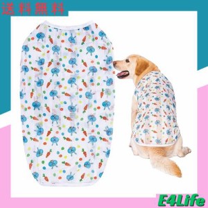 KUVEELA PET 犬服 大型犬 中型犬 クールベスト Tシャツ ドッグウェア クールウェア 夏服 通気 接触冷感 ひんやり 虫よけ 脱毛保護 日焼き