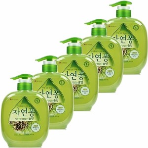 韓国製 食器用洗剤 チャヨンポン(JayonPong) 手肌にやさしい、環境にもやさしい 食器用洗剤490mLX5個 (松葉の香り)