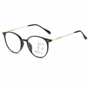 [Platamona] 丸い眼鏡 40から75歳以上100/150/200/250//300/350 父の日 母の日のプレゼント人気 ブルーライトカットメガネ 15g超軽量 透