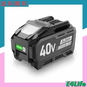 POWITEC 互換マキタ 40Vバッテリー 6.0Ah 40V電動工具対応 BL4025 BL4035 BL4040 BL4050 BL4060互換バッテリー パワーアップ 仕事効率ア