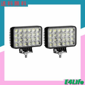 KAWELL 72W led作業灯 ワークライト 作業灯 led 12v 投光器 LEDライトバー 長方形 広角タイプ 防塵防水仕様 12v/24v 汎用 農業機械、建設