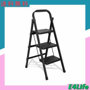 脚立 3段 折り畳み 手すり付き おしゃれ 梯子 step ladder ハシゴ 軽量 簡易 コンパクト はしご 滑り止 ステップ台 スツール キャタツ 室