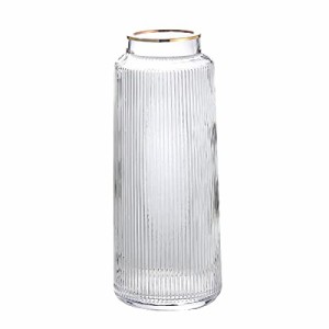 ガラスの花瓶 大 おしゃれ 透明 花器 フラワーベース 30cm 大きな花瓶 ガラスベース ガラスボトルアレンジ インテリア 水栽培 生け花 造