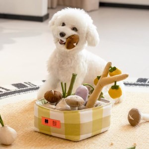 犬 おもちゃ 知育玩具 音が鳴る 野菜畑 ぬいぐるみ犬用おもちゃ 噛むおもちゃ 嗅覚 犬用おもちゃ ノーズワーク ペット用品 ストレス解消 