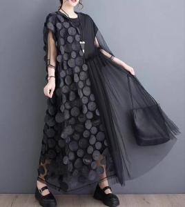 センソユニコ 萌 ロングワンピース バルーン アシンメトリー シアー