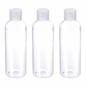 PATIKIL 200ml スクイズボトル 3本 補充可能 ディスペンシングボトル プラスチック フリップキャップ付き 旅行 世帯用 クリア