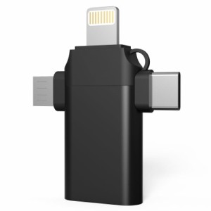 【2023 MFi正規認証品】USB変換ヘッダー USB-Cポート変換 USBヘッダー OTGケーブル OTGデータ転送 ライトニングタイプC Micro to USB変換