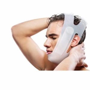 [ANX] シリコン素材 メンズ 小顔ベルト faceZERO for Men 伸縮性UP リフトアップ マスク 男女兼用 (ホワイト)