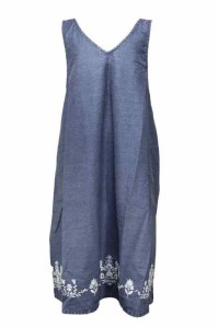 Urban Cocoon【エプロン 人気 】 Aライン ゆったり キッチン ドレス ワンピース ジャンパースカート型 ゆるふわ エプロン (ネイビー)