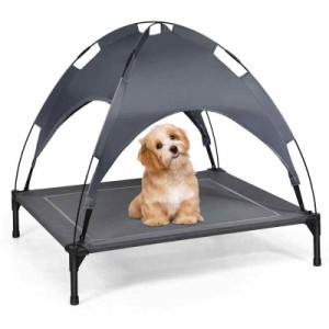 BestBuy ペットベッド ドッグコット 犬用 猫用 折りたたみ 夏 大型犬 ベッド コット ベッド メッシュ 通気 オーニング付き 脚つきコット