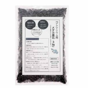 『 アクアリウム用 メダカ 黒石 3kg 』 水槽用 砂利 アクアリウム レイアウト 石/金魚 ベタ ビオトープ