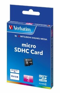 バーベイタム microSDHCカード 4GB Class4 IPX7防水 MHCN4GYVZ1