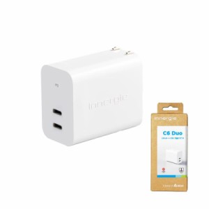 Innergie pd 充電器 - C6 Duo type-c 2ポート 63W 急速充電器 | あらゆる USB-C デバイス対応 (PD3.0 & QC4.0 & PPS対応) iPhone 15、iPa