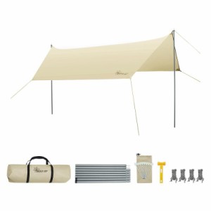 SOLO UP タープ サンシェルター 天幕 キャンプ テント アウトドア サンシェード (ヘキサ Mサイズ)