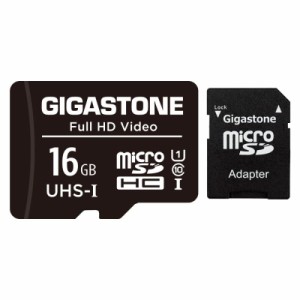 Gigastone マイクロSDカード 16GB SDアダプタ付き ミニ収納ケース付き SDHC U1 Class 10 UHS-I 85MB/S Gopro アクションカメラ スポーツ