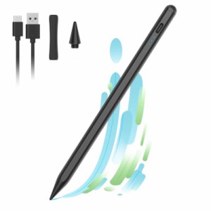 Cimetech タッチペン スタイラスペン ワイヤレス充電 ペンシル 極細 超高感度 タブレットペン すたい (ブラック)