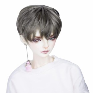 1/3ドール用ウィッグ ストレート ショートヘア 人形用ウィッグ 頭周り約 8-9 インチ(20〜24cm) BJD SD用 髪 かつら 耐熱 180℃ 高温ウィ