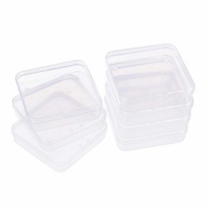 BENECREAT 正方形プラスチック小分けケース ビーズ ネイルパーツ (長さ7.2cm, 高さ1.8cm)