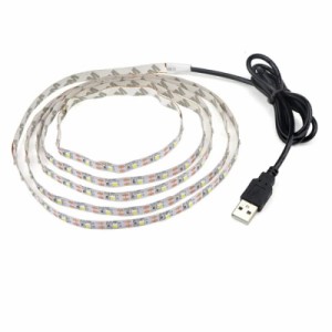 LED テープライト USB対応 5m SMD3528 5V LEDテープ 電球色 昼光色 間接照明 棚下照明 (イエロー)
