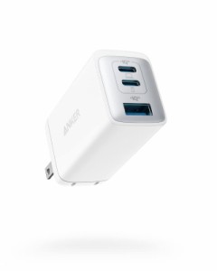 Anker PowerPort III 3-Port 65W Pod (USB PD 充電器 USB-A & USB-C 3ポート)【独自技術Anker GaN II採用/PD対応/PPS規格対応/PSE技術基