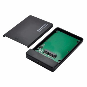 NFHK USB 3.1 Type-C USB-C - 1.8インチ Micro SATA 16ピン 7+9 SSD - 外付けハードディスクエンクロージャ (ブラック Micro SATA から U