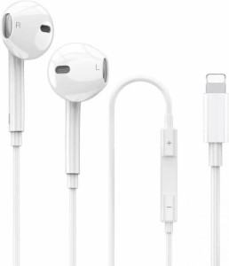 iPhone イヤホン有線 [MFi正規認証品] 有線 イヤフォン純正 HIFI透明な音質 重低音 マイク付き 通話対応 音量調整 ヘッドホン コンパクト