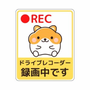 ドラレコステッカー かわいい マグネット REC ドライブレコーダー録画中です （ハムスター, 11×9cm） (ハムスター)