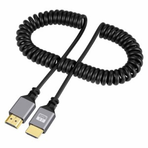 HDMI to HDMIケーブル オス-オス、ケーブル カール加工0.5m 長対応 2m カールコードタイプ HDMIオス- HDMオス 延長ケーブル