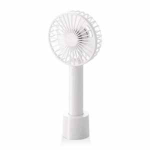 【2020年モデル】エレコム USB扇風機 大風量 ハンディ 充電用卓上スタンド付 ホワイト FAN-U205WH