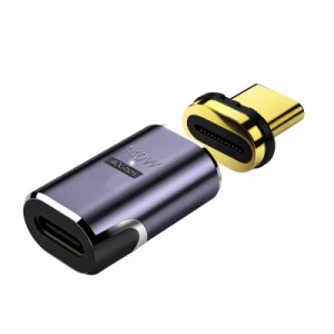 USB-C Type Cマグネット変換アダプタ サンダーボルト3 雷電 40Gbps高速データ転送 8K動画転送 24ピン マグネットアダプター 磁石コネクタ