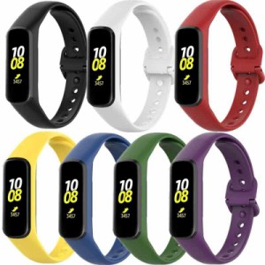 For Samsung Galaxy Fit e用 交換ベルト シリコン ブレスレット R375 替えバンド 防水 耐衝撃 (7Pcs)