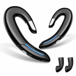 【耳掛け式イヤホン】 Bluetooth イヤホン 両耳 スポーツ bluetooth 5.1 ノイズキャンセリング 5時間連続再生 自動ペアリング 低遅延 ブ