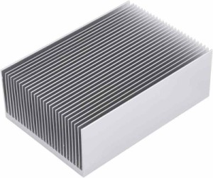 ヒートシンク ヒートクーリングフィン 放熱板 アルミ二ウム 1個 (200x69x36mm, 銀色)