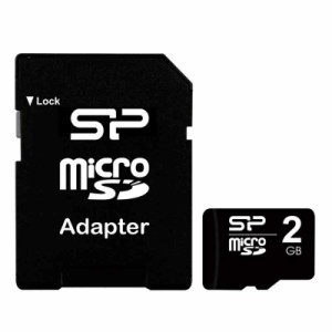 シリコンパワー microSDカード 60倍速 2GB 防水 防塵 耐X線 (SDカードアダプター付) SP002GBSDT000V10SP