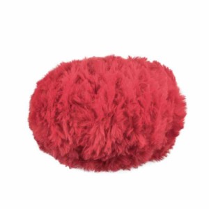 WANDIC フェイクファー糸, 1ロール 編み物クラフト ポリエステル ファジーファー糸 セーター用 ショール スカーフ 帽子, ブラック (赤)
