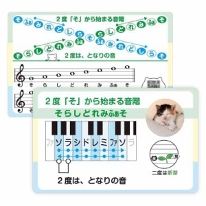 譜読みが早くなる2度・3度音階トレーニングカード │ 意匠登録済/手のひらサイズ 音符 カード おんぷカード おんぷ ピアノ 教室 レッスン