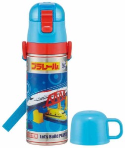 スケーター(Skater) 子供用 2WAY ステンレス 水筒 430ml コップ付き プラレール 21 SKDC4-A