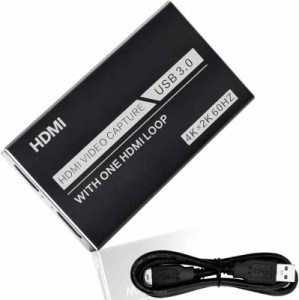 HDMI キャプチャーボード USB3.0 4K 60Hz パススルー 1080p 60fps ビデオ ゲームキャプチャー フルHD ビデオキャプチャー 内蔵 ゲーム実