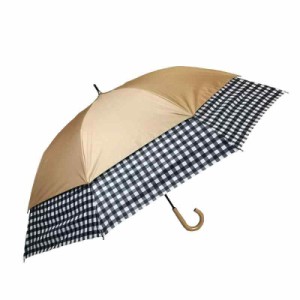 晴雨兼用傘 トランスフォーム傘 ギンガムチェック柄 [ 小さいのに開けば大型 / 選べる3色 / ゼッタイ焼きたくない人へ ] 45cm〜60cm 遮光