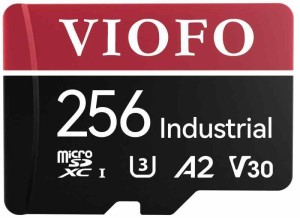 VIOFO 128GB 産業等級の microSD カード、U3 A2 V30 の高速記憶カード アダプター付き、Ultra HD 4Kビデオ録画対応 (256)