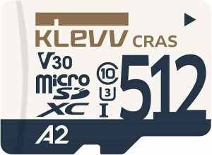 ESSENCORE KLEVV microSD (512GB, スピードクラス:UHS-I U3 V30 A2)