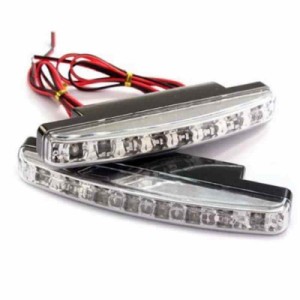 SakaSK デイライト LED 防水 ホワイト 車検対応 12v