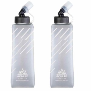 Azarxis ハイドレーション ボトル 折りたたみ水筒 TPU 水筒 携帯式ボトル ウォーターボトル 軽量 給水 ランニング マラソン トレイル 登
