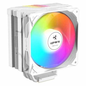 upHere CPUクーラーサイドフロー型 LGA1700対応 高性能 ARGB PWMファン採用 AURA Sync同期 5V 3PIN ARGB/Auto RGB ヒットパイプ６本 AM4