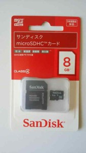 SanDisk microSDHCカード 8GB (SD変換アダプター付属) Class4 日本語パッケージ・説明書入り SDSDQ-008G-J35A