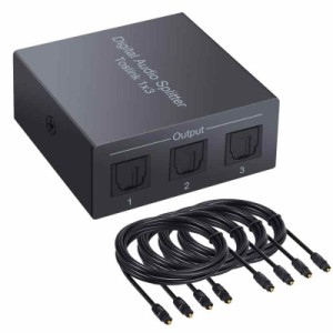 CAMWAY 光 デジタル 分配器 デジタル光学オーディオスプリッター SPDIF /Toslinkに対応　PS3 XBOX DAC コンバーター 3出力1入力 4本光学