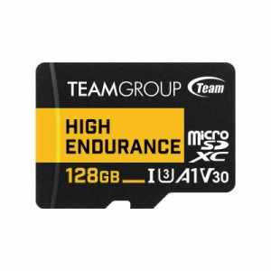 Team 高耐久 microSDXCカードドライブレコーダー・監視カメラ用 UHS-1 U3 V30 読込み100MB/s 書込み50MB/s 日本国内2年 正規品 (128GB)