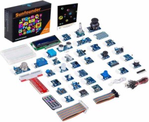 SunFounder Raspberry Pi 用のセンサーキット,37 IN 1(37モジュール入り),ラズベリーパイ スターター 実例で学ぶ 電子工作,GPIO拡張ボー